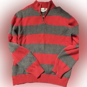 The Children's Place Red and Gray Striped Sweater Size 14